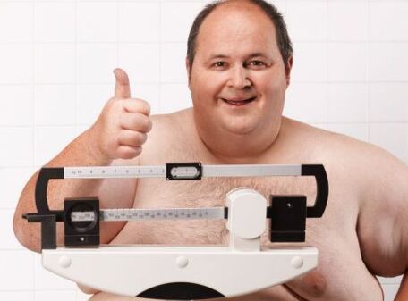 Fettleibigkeit ist einer der Gründe für die Verschlechterung der männlichen Potenz. 